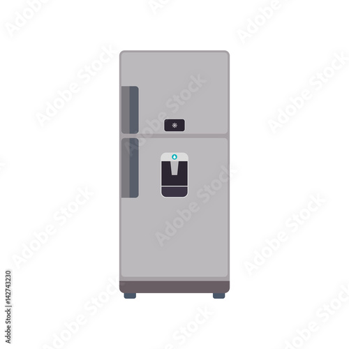 fridge household appliances vector icon illustration colored