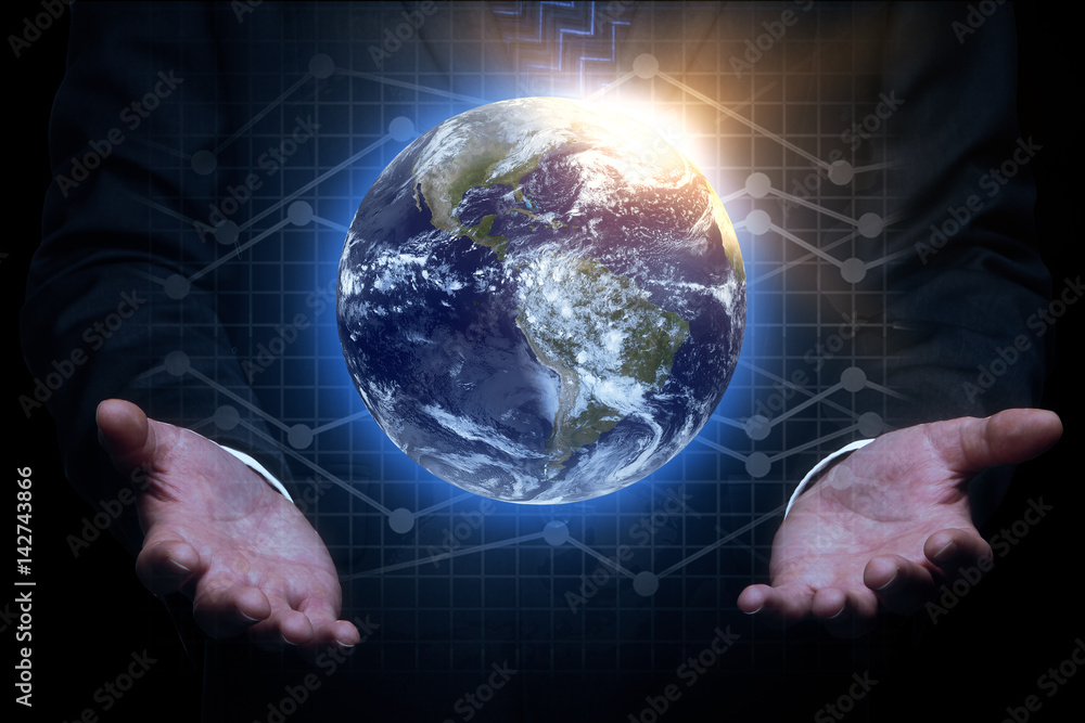 Hands holding globe Hands holding globe