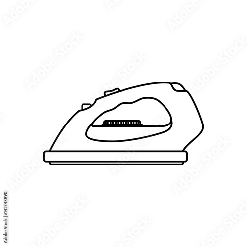 clothes iron electric household appliances vector icon illustration