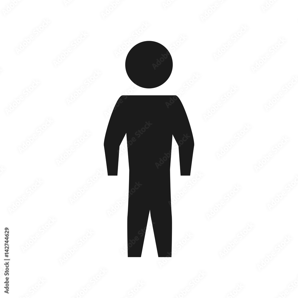 man silhouette standing still vector icon illustration man silhouette standing still vector icon illustration