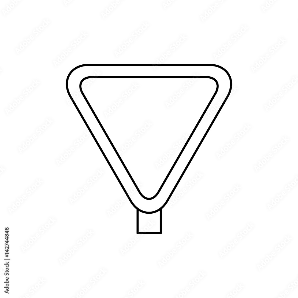 Yield and,Stop Sign blank vector icon illustration Yield and,Stop Sign blank vector icon illustration