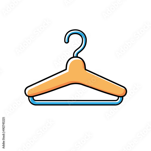 Coat hanger vector isolated.