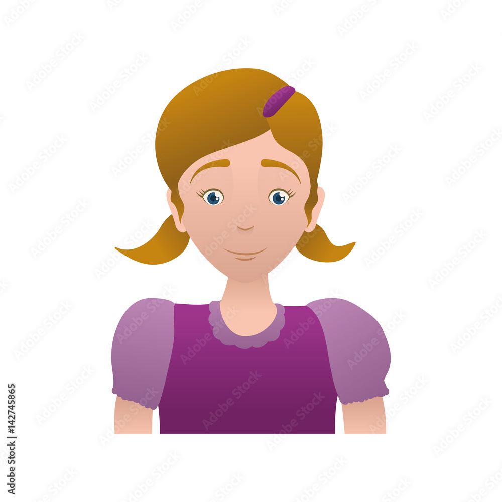kid child girl avatar vector illustration icon kid child girl avatar vector illustration icon