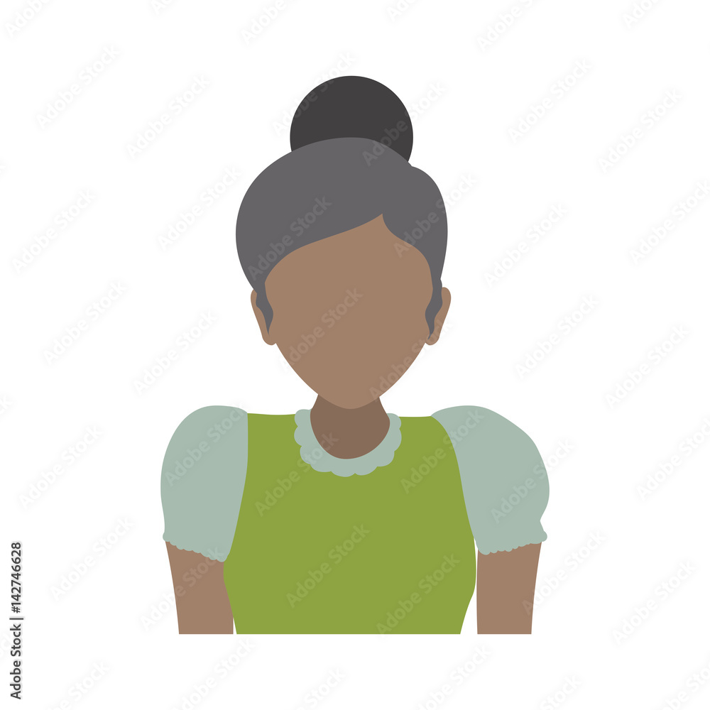 grandmother elder person faceless vector icon illustration grandmother elder person faceless vector icon illustration