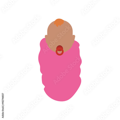 baby newborn child faceless vector icon illustration