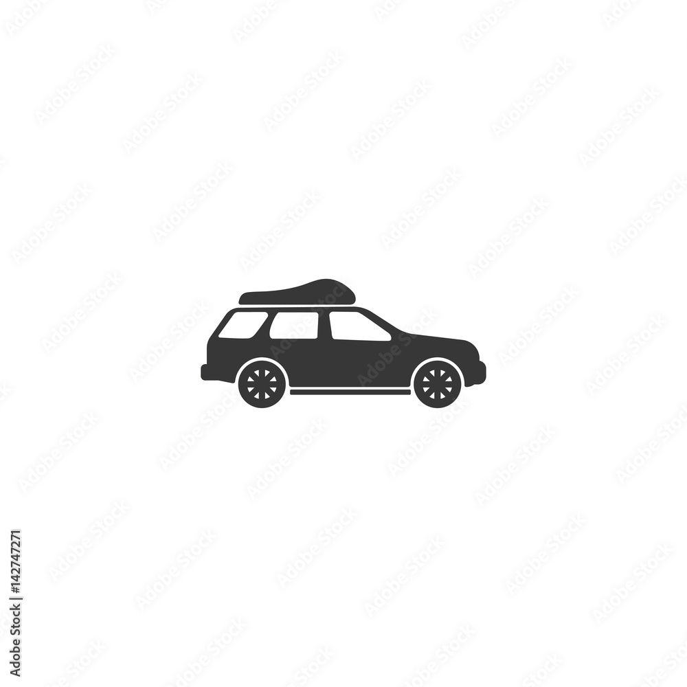 camping car icon on white background