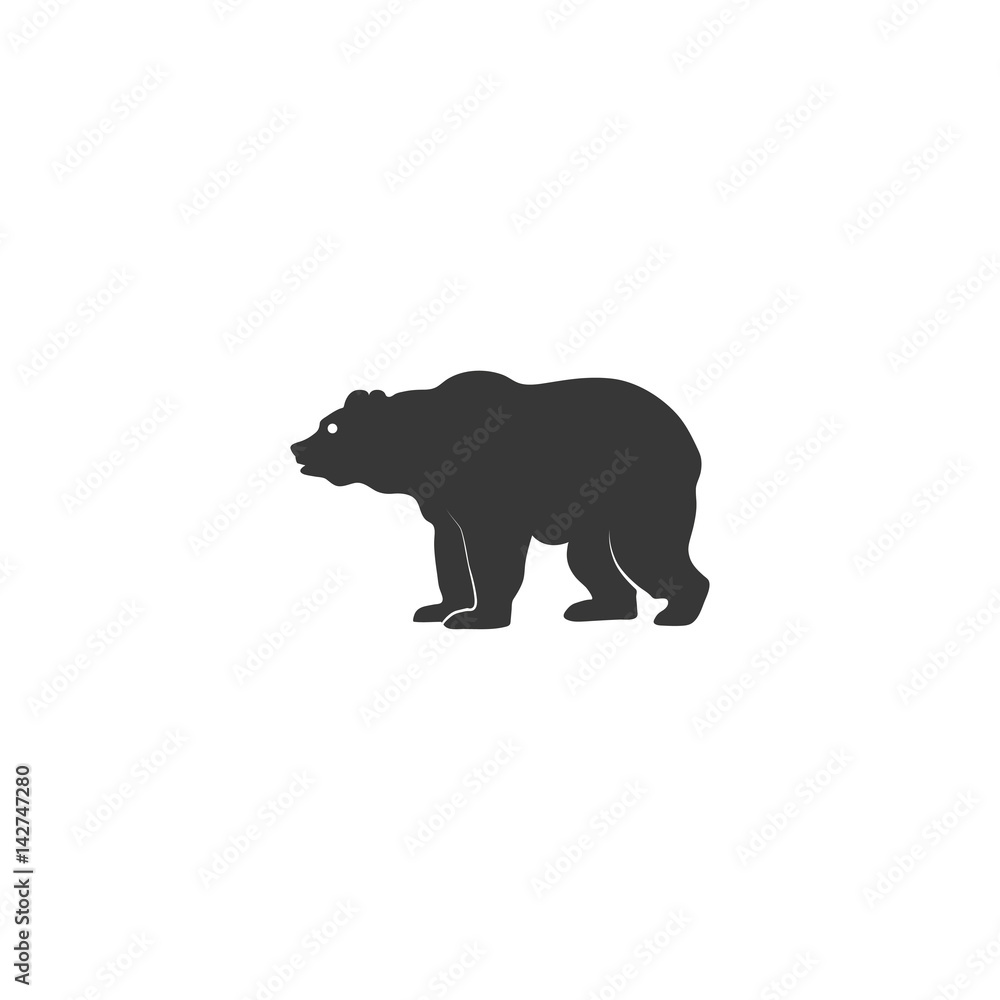 Fototapeta premium bear icon on white background