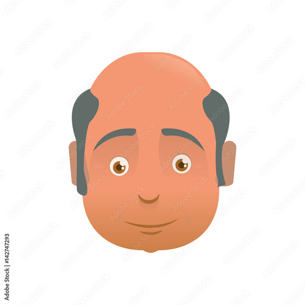 adult male avatar elder head vector icon illustration adult male avatar elder head vector icon illustration