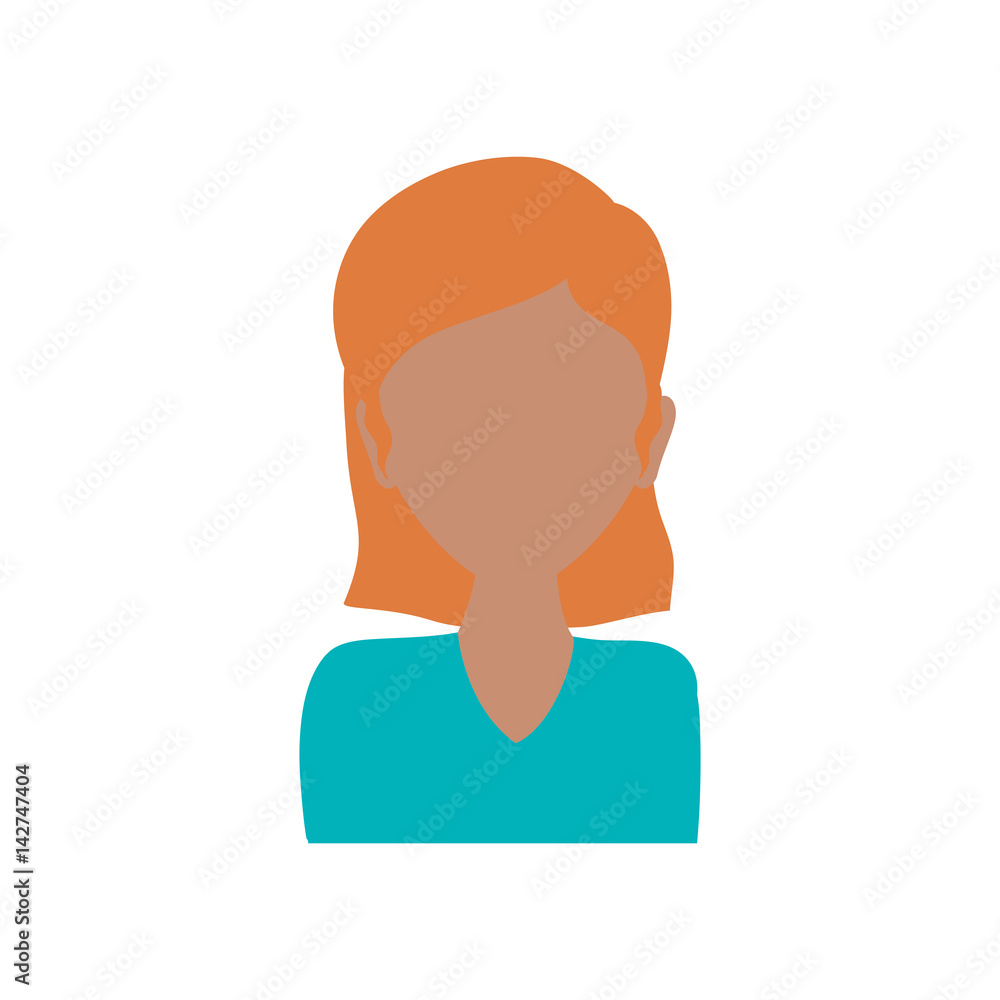 female young faceless avatar icon vector illustration female young faceless avatar icon vector illustration