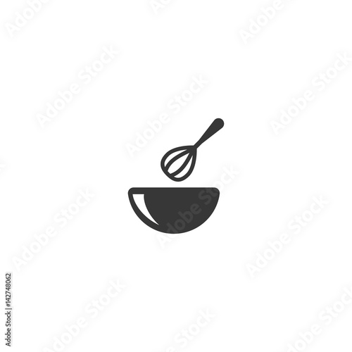 Whisk and bowl icon