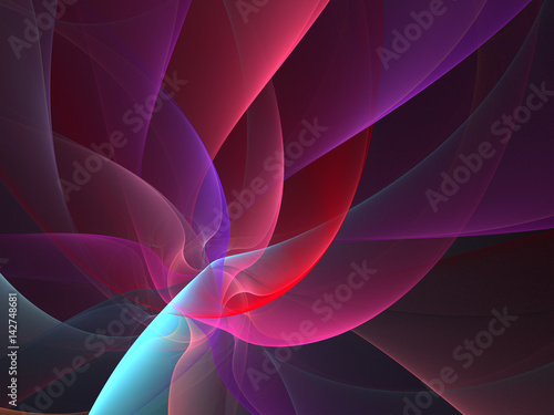 Wavy Transparent Plexus - Fractal Art 