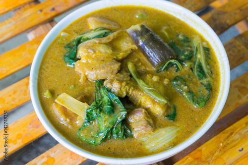 Kare-kare peanut source! pork! in the Philippines