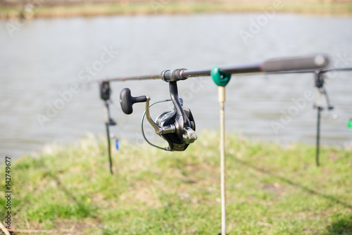 Fishing gear on stand