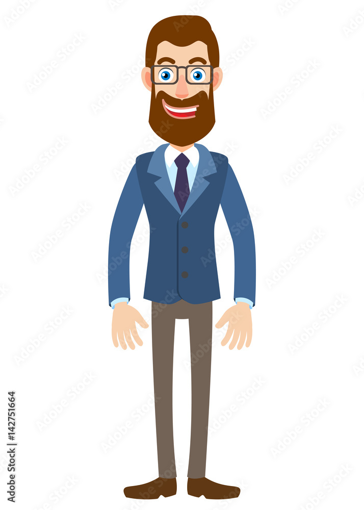 Cartoon Hipster Businessman Cartoon Hipster Businessman