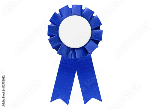 Wallpaper Mural Blue ribbon award tag for sales, sports, retail to display best items or winners. Isolated on white with space for text Torontodigital.ca