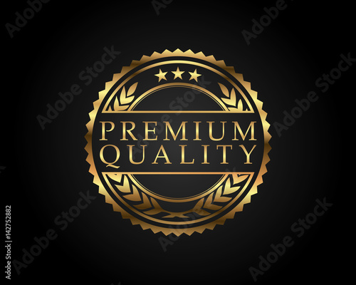 Premium Quality Badge Gold photo