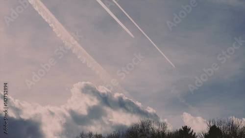 cloud timelapse video - sunset on cloudy sky on a bright day