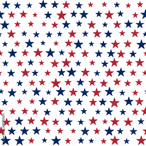 Background with stars in the American flag theme. Stock vector.