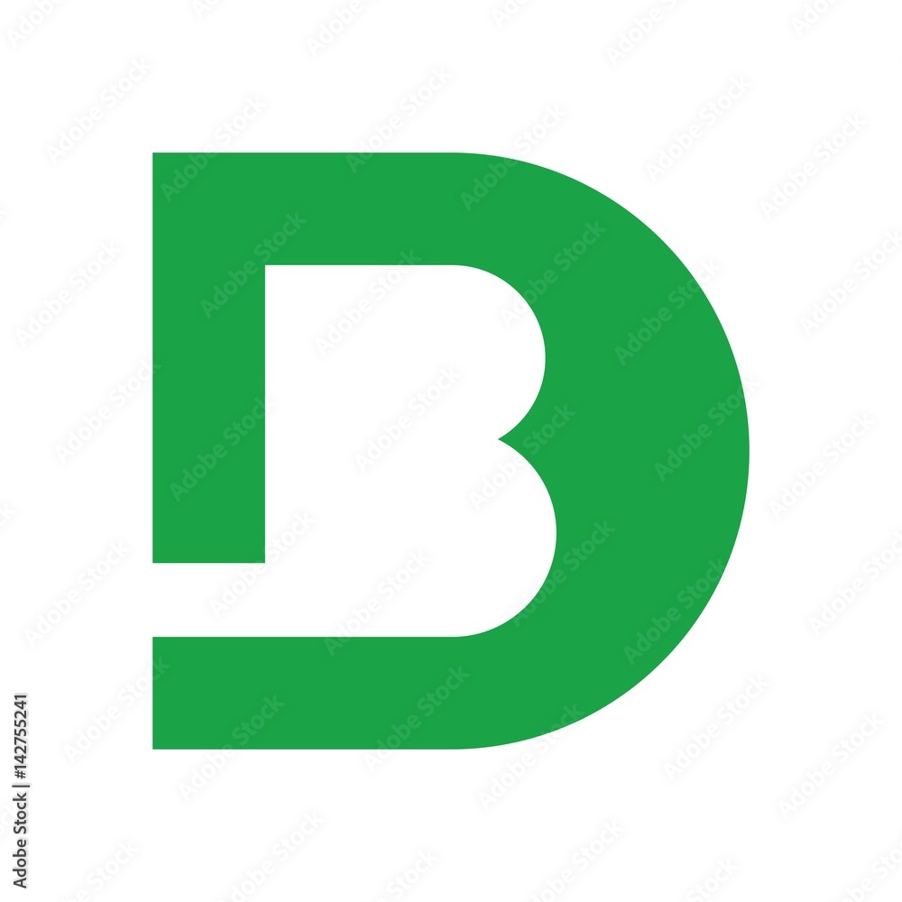 d and b logo vector - obrazy, fototapety, plakaty 