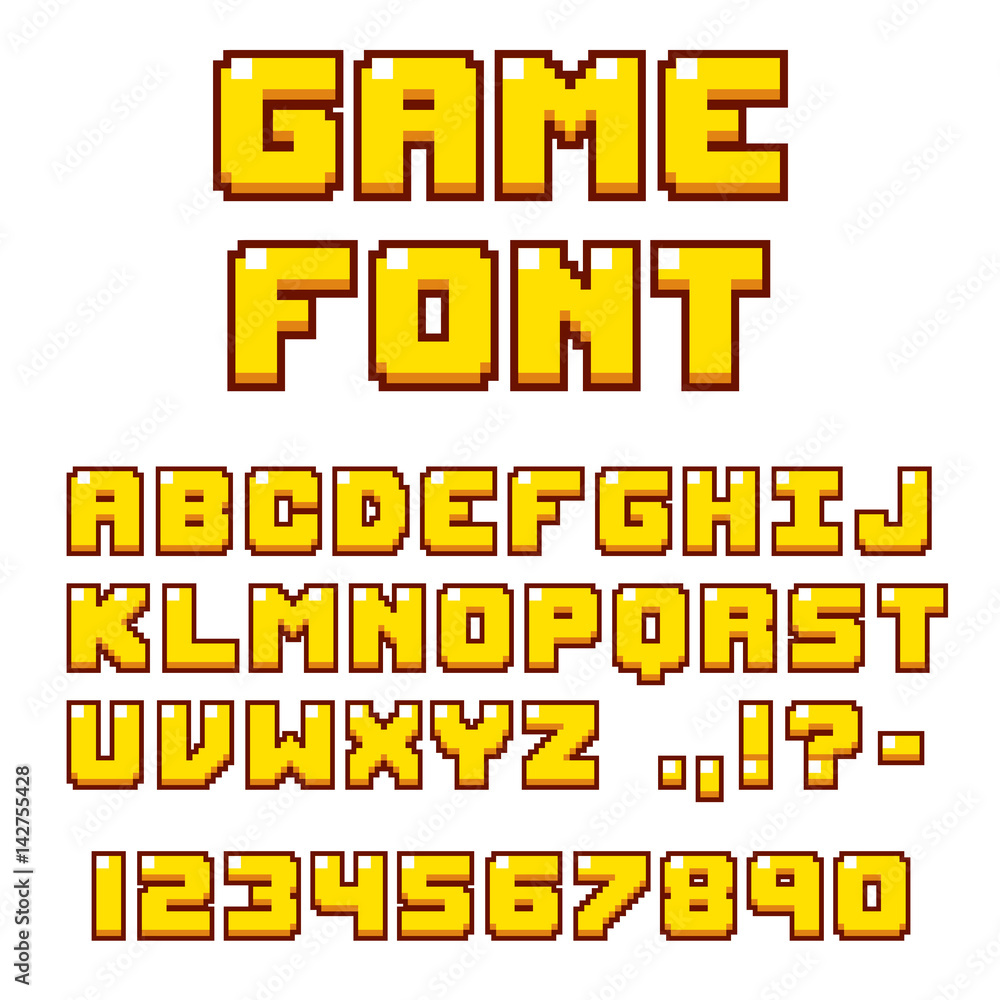 Pixel videogame font Pixel videogame font