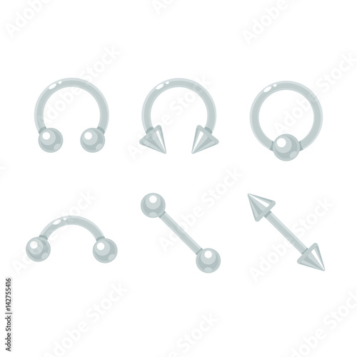 Piercing jewelry set