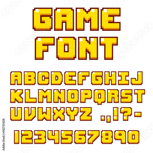 Pixel videogame font