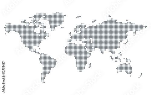 Pixel dots world map