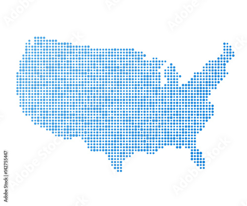 Stylized USA map
