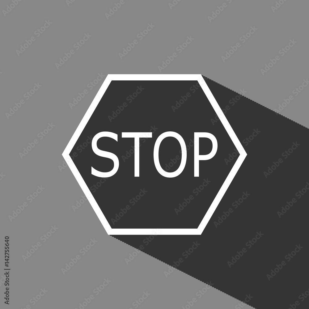 stop icon stock vector illustration flat design stop icon stock vector illustration flat design