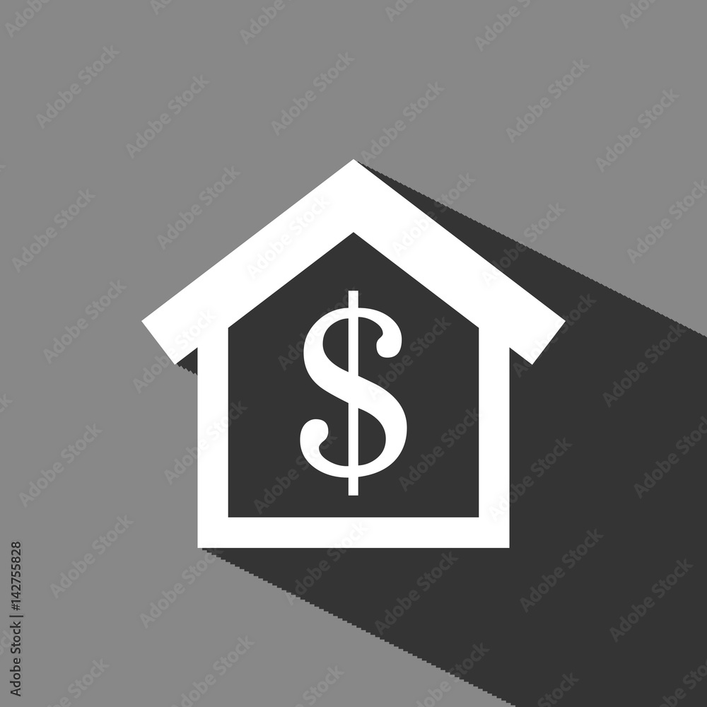 money home dollar icon stock vector illustration flat design money home dollar icon stock vector illustration flat design