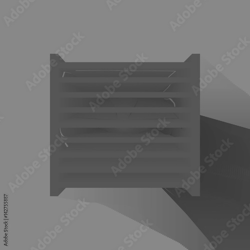 radiator cooling system icon stock vector illustration flat design
