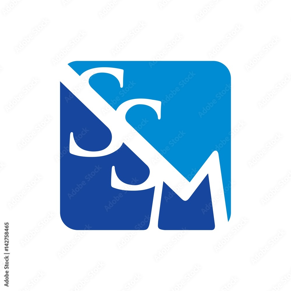 s, s, and m logo vector. Stock Vector | Adobe Stock