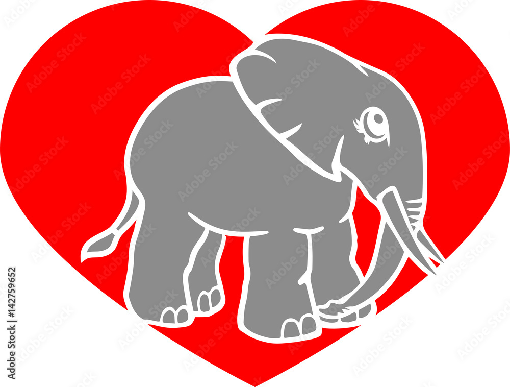 herz lieblingstier i love liebe elefant klein süß niedlich baby kind