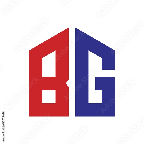 b and g logo vector. home logo.