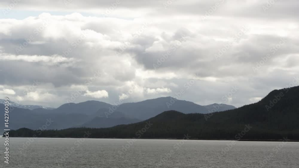 Layers of landscape viewed from a boat Layers of landscape viewed from a boat