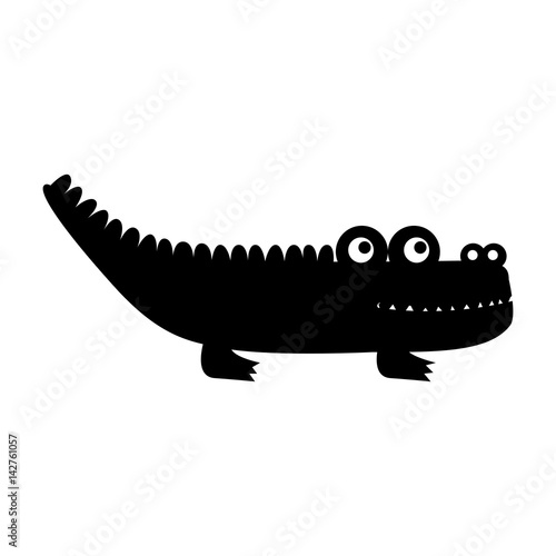 cute crocodile isolated icon vector illustration design
