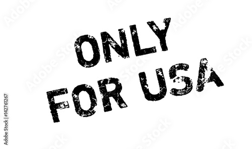 Only For Usa rubber stamp. Grunge design with dust scratches. Effects can be easily removed for a clean, crisp look. Color is easily changed.