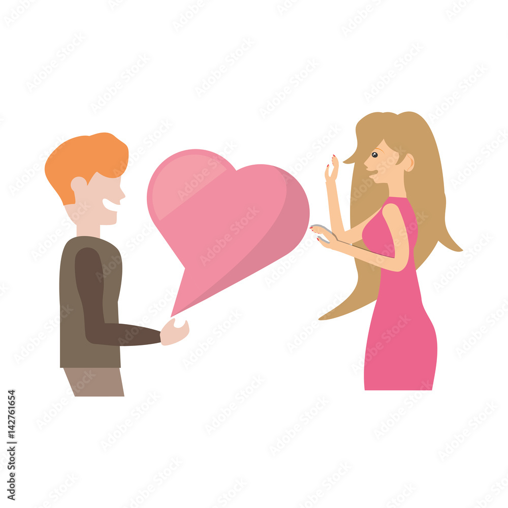 couple romantic talking heart love image vector illustration eps 10 couple romantic talking heart love image vector illustration eps 10