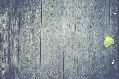 Old wood plank board background.(Processed in vintage colour tone)