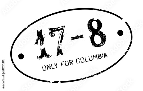 Only For Columbia rubber stamp. Grunge design with dust scratches. Effects can be easily removed for a clean, crisp look. Color is easily changed.