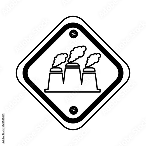 diamond caution sign icon vector illustration design