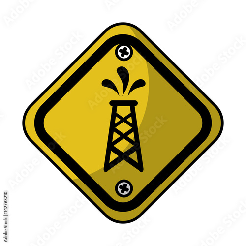 diamond caution sign icon vector illustration design