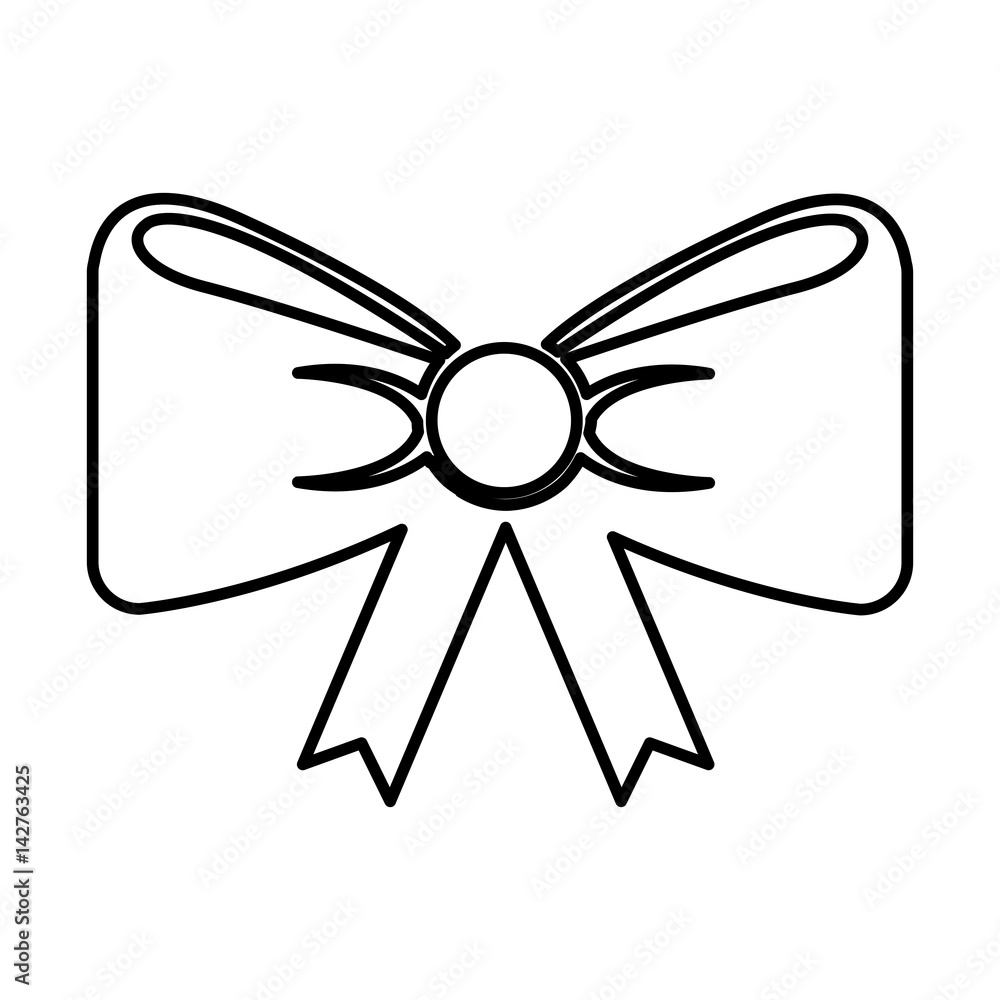 bow with ribbon isolated icon vector illustration design bow with ribbon isolated icon vector illustration design