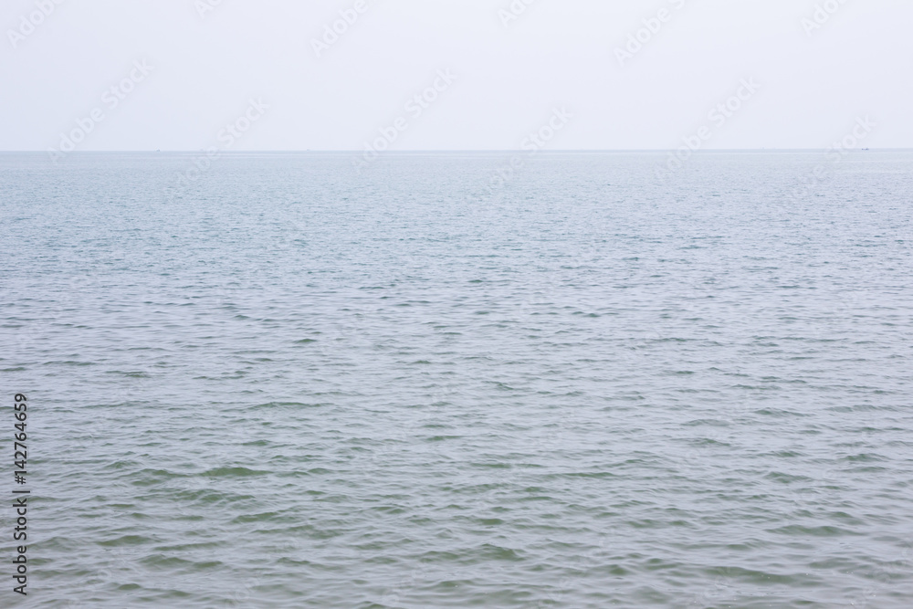 Landscape of ocean and beautiful blue sky background.