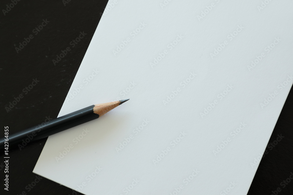 pencil with blank paper pencil with blank paper
