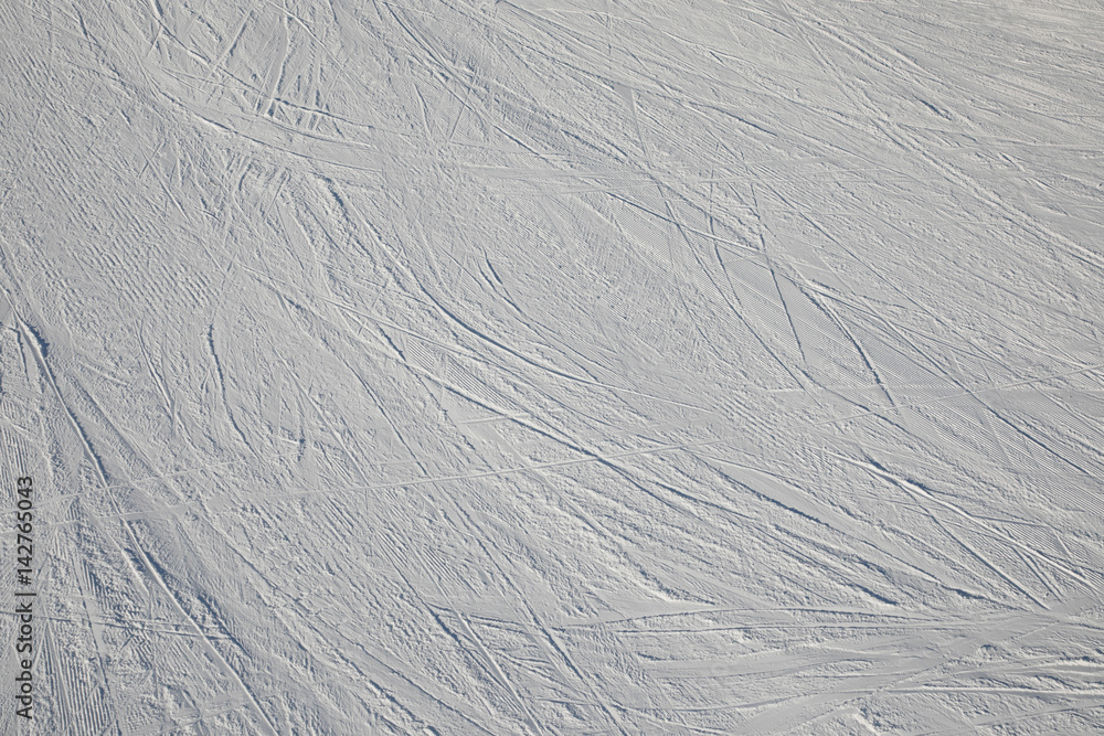 Traces of ski on the snow Traces of ski on the snow