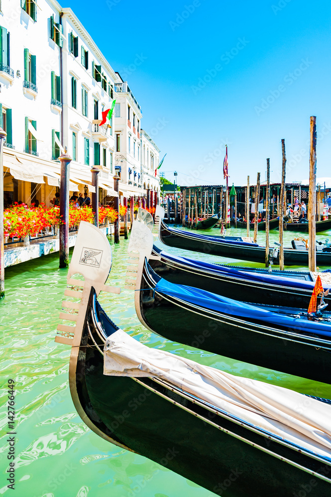 Gondolas on Grand Canal Venice