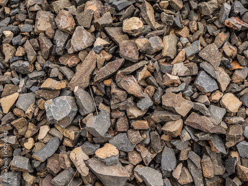 Fotografie Pile of ballast rocks