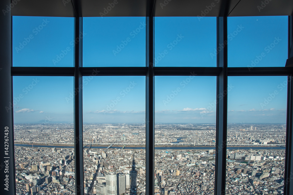 Naklejka premium 東京の展望台から望む風景 イメージ