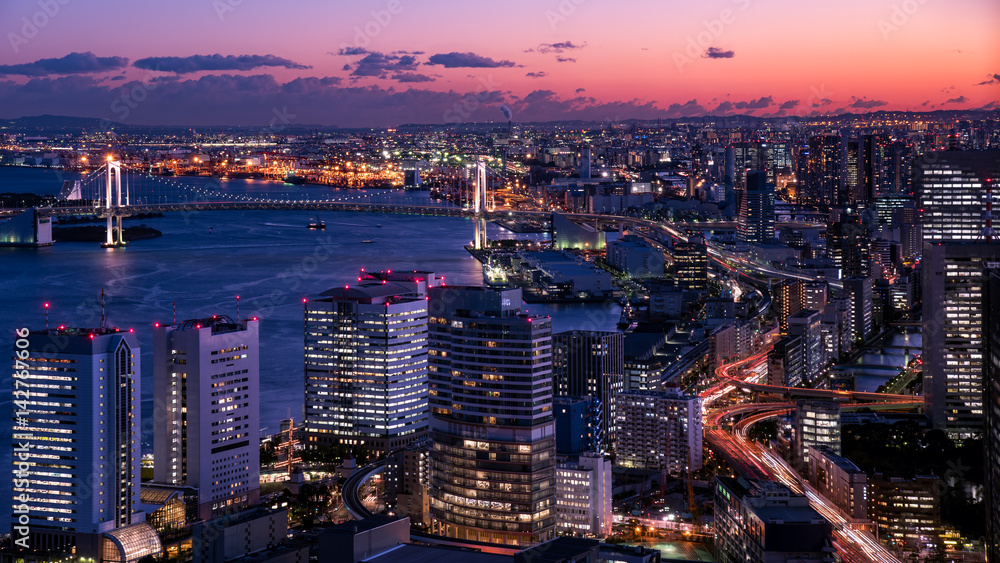 東京ベイエリアの夕景
